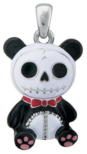 Furry-Bones-Skull-Black-Panda-Bear-Pandie-Pendant-Jewelry-Accessory-0