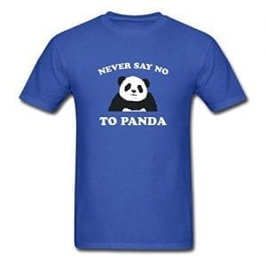 Spreadshirt-Mens-Never-Say-No-To-Panda-T-Shirt-royal-blue-M-0
