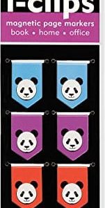 Panda i-clips Magnetic Page Markers (Set of 8 Magnetic Bookmarks)