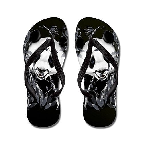 Cafepress Flip Flops Grey Tone Panda Beach Sandals Panda Things