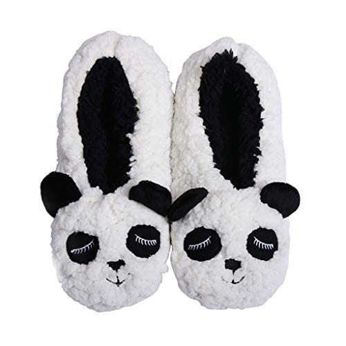 Panda Bros Womens Cozy&Warm Animal Slipper Socks with Grippers-House Socks