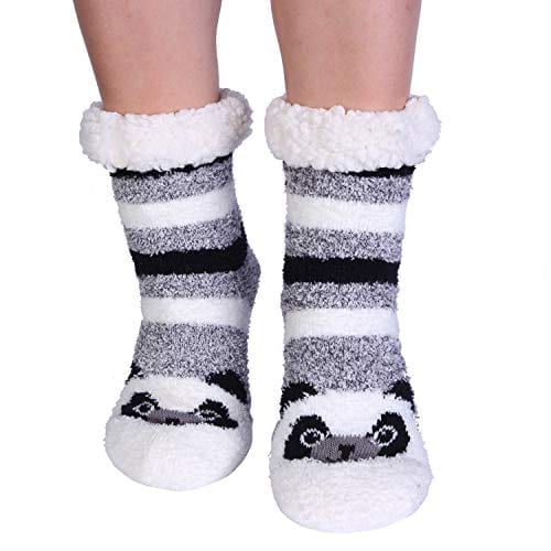 Jeasona Women's Fuzzy Slipper Socks 