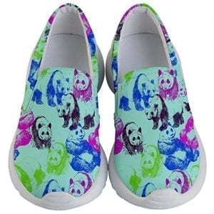 KJGDFS Cute Panda Baby Playing Flat Shoes Canvas Slip-on for Men 