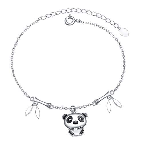 Kids 925 Sterling Silver Panda Lovers Bracelet
