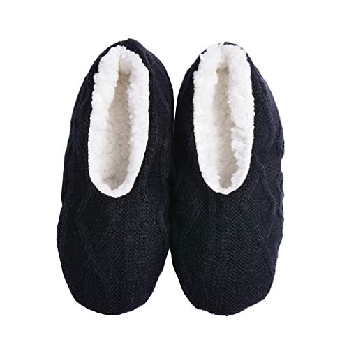 EverFoams Ladies' Comfy Slipper Socks with Non Slip Grips and Cute Bow Decor